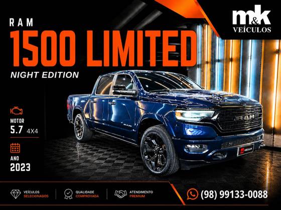 RAM 1500 5.7 V8 GASOLINA LIMITED NIGHT EDITION CD 4X4 AUTOMÁTICO RAM 1500 5.7 V8 GASOLINA LIMITED NIGHT EDITION CD 4X4 AUTOMÁTICO